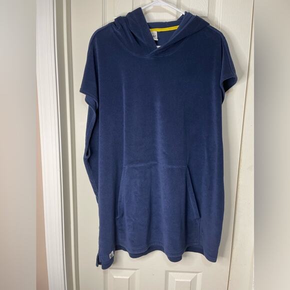 Fielder Bonobos Relaxed Fit Mens Beachy Blue Hooded Terry Cloth Shirt size XXL - Picture 2 of 7